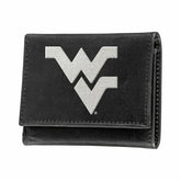 West Virginia University Black Tri-Fold Embroidered Wallet w/ RFID Blocking - Collegiate Home