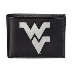 West Virginia University Black Bi-Fold Embroidered Wallet - Collegiate Home
