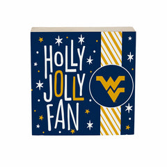 West Virginia University Block, Holiday, 6x6 - Collegiate Home