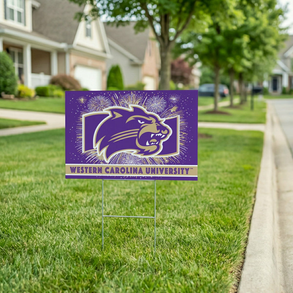 Western Carolina University Yard Sign, Patriotic - Collegiate Home