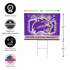 Western Carolina University Yard Sign, Patriotic - Collegiate Home