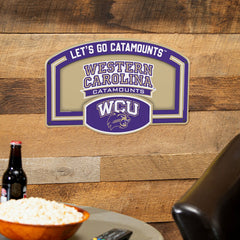 Western Carolina University USA Embossed Steel Wall Sign, 11" x 17" - Collegiate Home