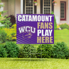 Western Carolina University Coroplast Yard Sign "Fans Play Here" - Collegiate Home