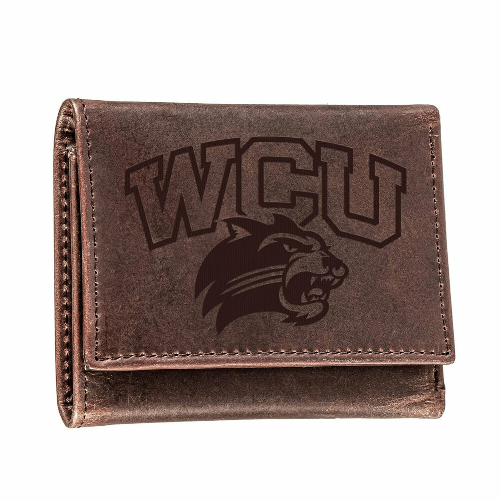 Western Carolina University, Tri-Fold Wallet, Brown, CH, 100% Genuine - Collegiate Home
