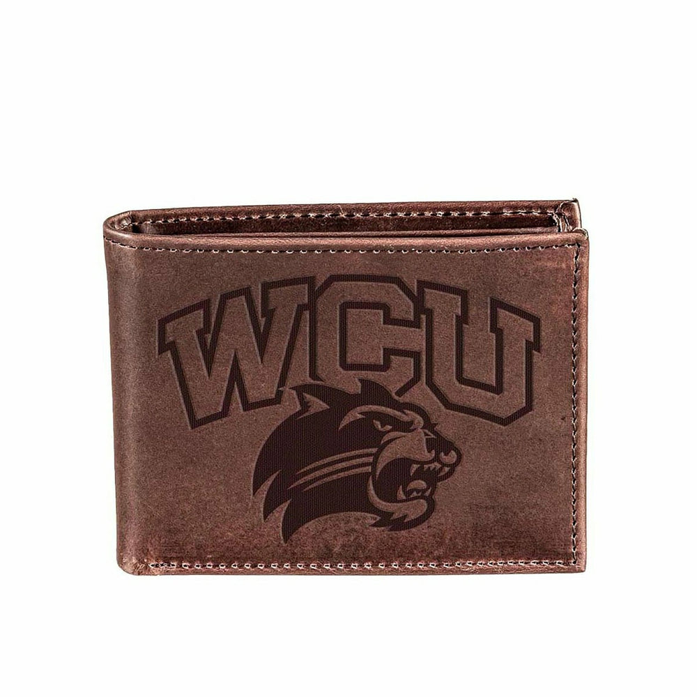 Western Carolina University, Bi-Fold Wallet, Brown, CH, 100% Genuine L - Collegiate Home