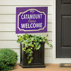 Western Carolina University Coroplast Yard Sign, "Fans Welcome" - Collegiate Home