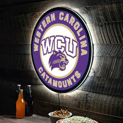 LED Wall Decor, Round, Western Carolina University - Collegiate Home