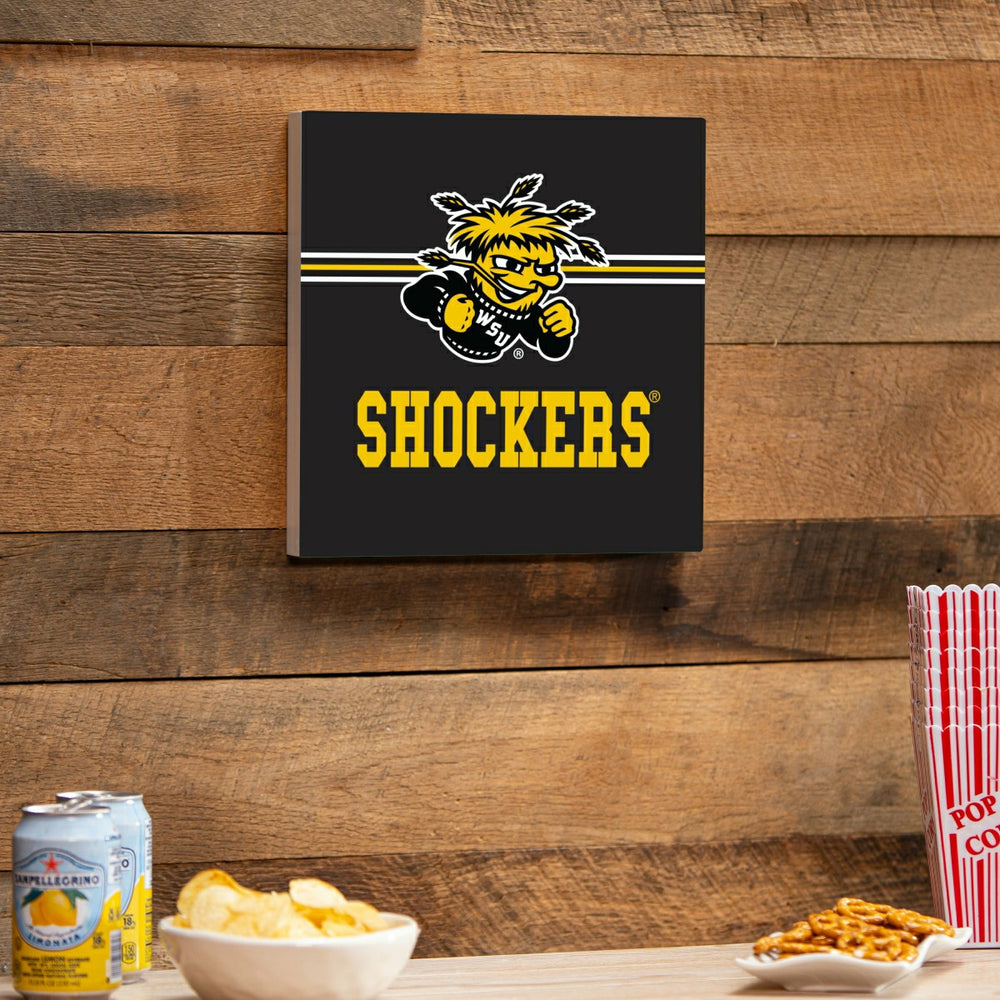 Wichita State University Wood Wall Sign, 12x12 - Collegiate Home