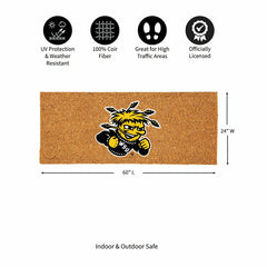Wichita State University Extra Large Full Color Coir Mat, 60"x24" - Collegiate