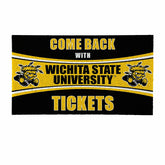 28" x 16" PVC Trapper Mat, Come Back with Tickets, Wichita State Unive - Collegiate