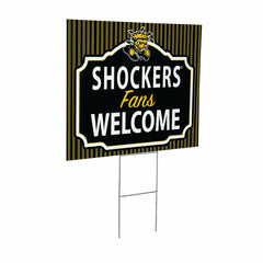 Wichita State University Coroplast Yard Sign, "Fans Welcome" - Collegiate Home