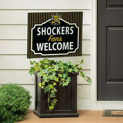 Wichita State University Coroplast Yard Sign, "Fans Welcome" - Collegiate Home