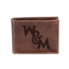 William & Mary, Bi-Fold Wallet, Brown, CH, 100% Genuine Leather - Collegiate Home