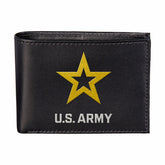 U.S. Army Black Bi-Fold Embroidered Wallet w/ RFID Blocking - US Military Home