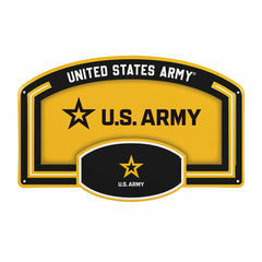 US Army USA Stamped Steel Wall Sign, 11" x 17" - US Military Home