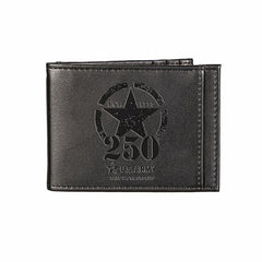 Front Pocket Wallet w/ RFID Blocking, US Army, 250th Anniversary, Blac - US Military Home
