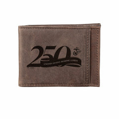Front Pocket Wallet w/ RFID Blocking, US Marine Corps, 250th Anniversa - US Military Home