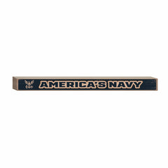 US Navy Engraved Wood Sign, 1.5" x 18" - US Military Home
