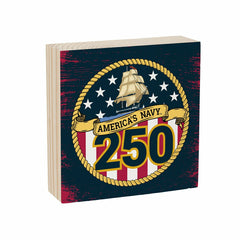 US Navy, 250th Anniversary Plock, Down Home Fans, 6x6 - US Military Home
