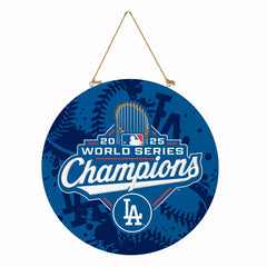 Los Angeles Dodgers, World Series 2025 Round Door Decor with Hanging R - Home MLB