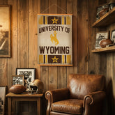 University of Wyoming, Canvas Wall Tapestry, Medium, 36x24 - Home
