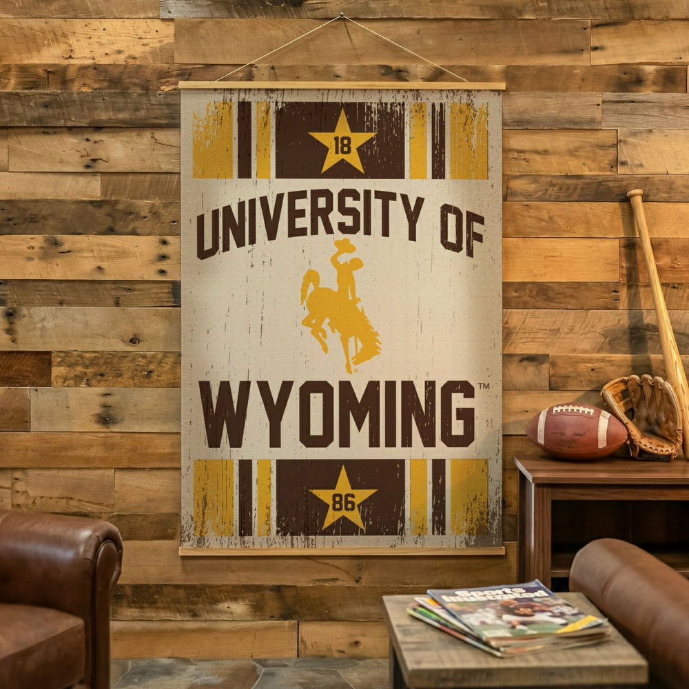 University of Wyoming, Canvas Wall Tapestry, Large, 54x36 - Home