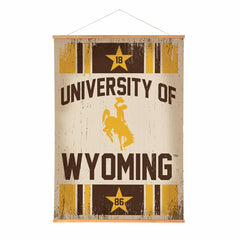 University of Wyoming, Canvas Wall Tapestry, Large, 54x36 - Home