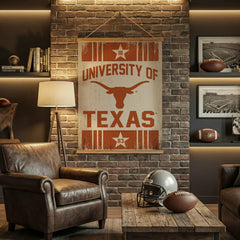 University of Texas, Canvas Wall Tapestry, Large, 54x36 - Home Collegiate