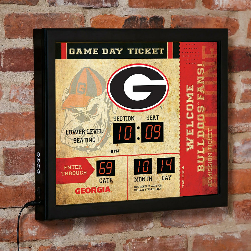 Scoreboard Wall Clock, Georgia - Home Collegiate
