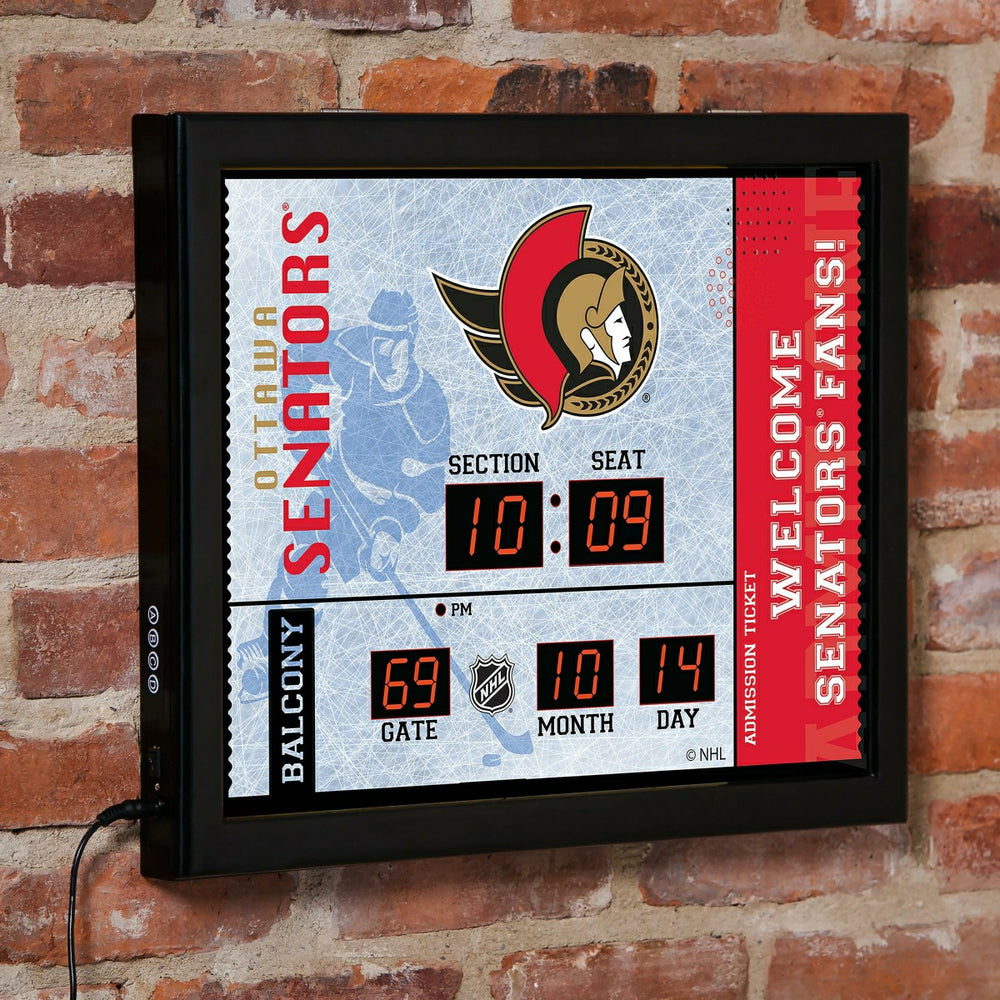 Scoreboard Wall Clock, Ottawa Senators - Home
