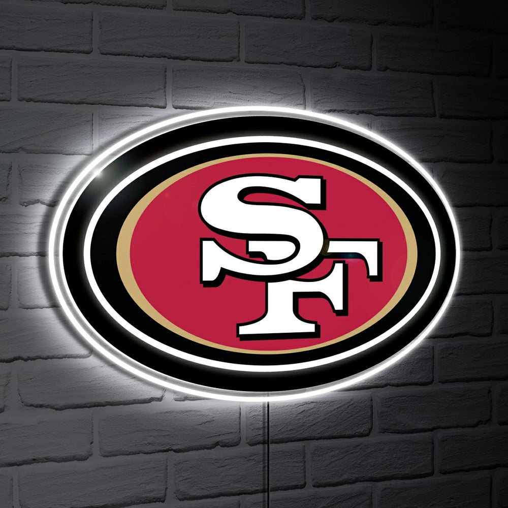 San Francisco 49ers LED Wall Decor, Glazelite, Logo - Home NFL