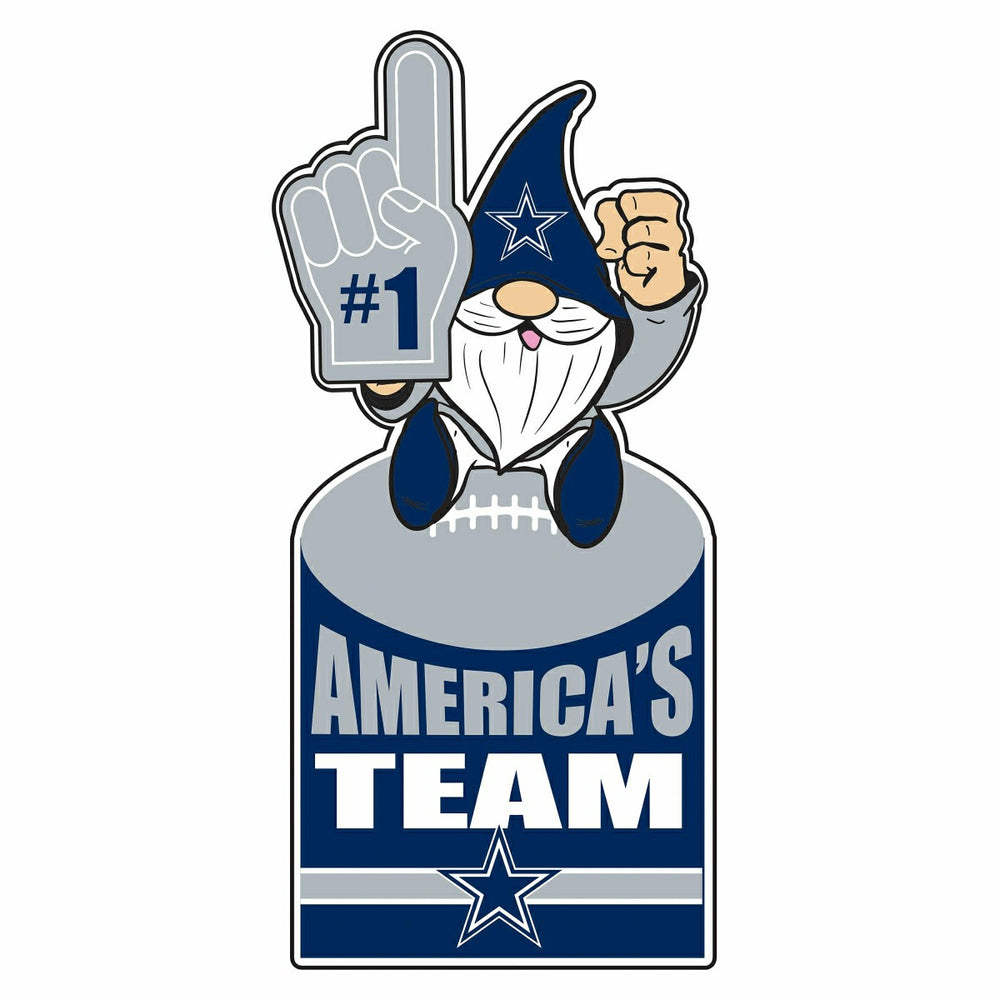 Dallas Cowboys Gnome Metal Sign 10"L x 30"H - Home NFL