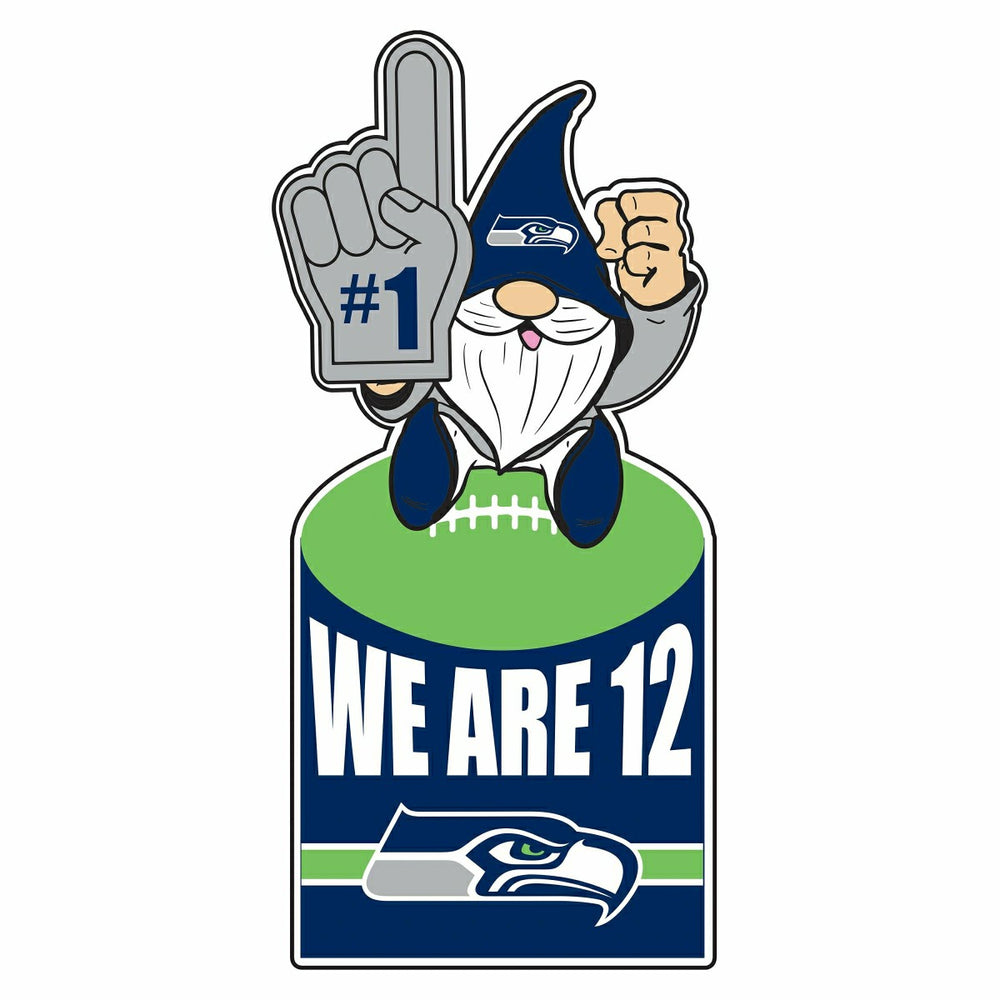 Seattle Seahawks Gnome Metal Sign 10"L x 30"H - Home NFL