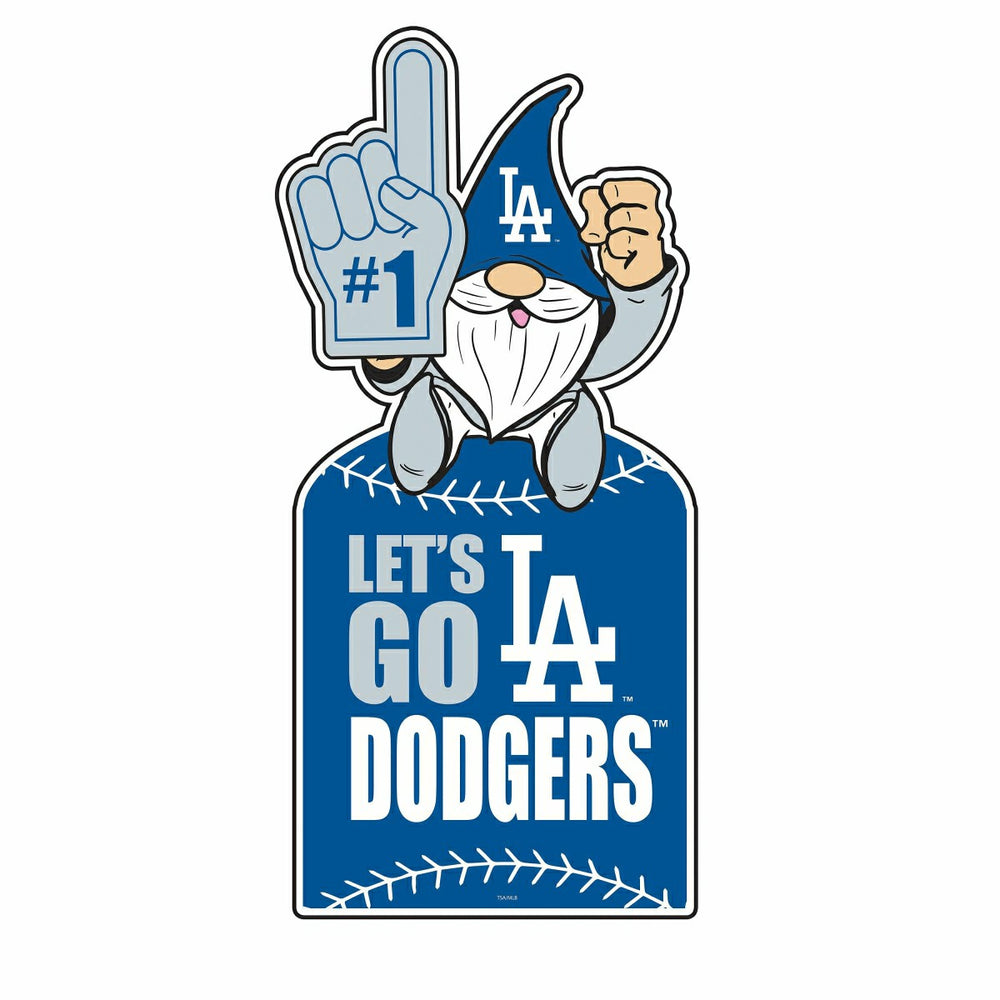 Los Angeles Dodgers Gnome Metal Sign 10"L x 30"H - Home MLB