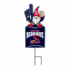 St Louis Cardinals Gnome Metal Sign 10"L x 30"H - Home MLB