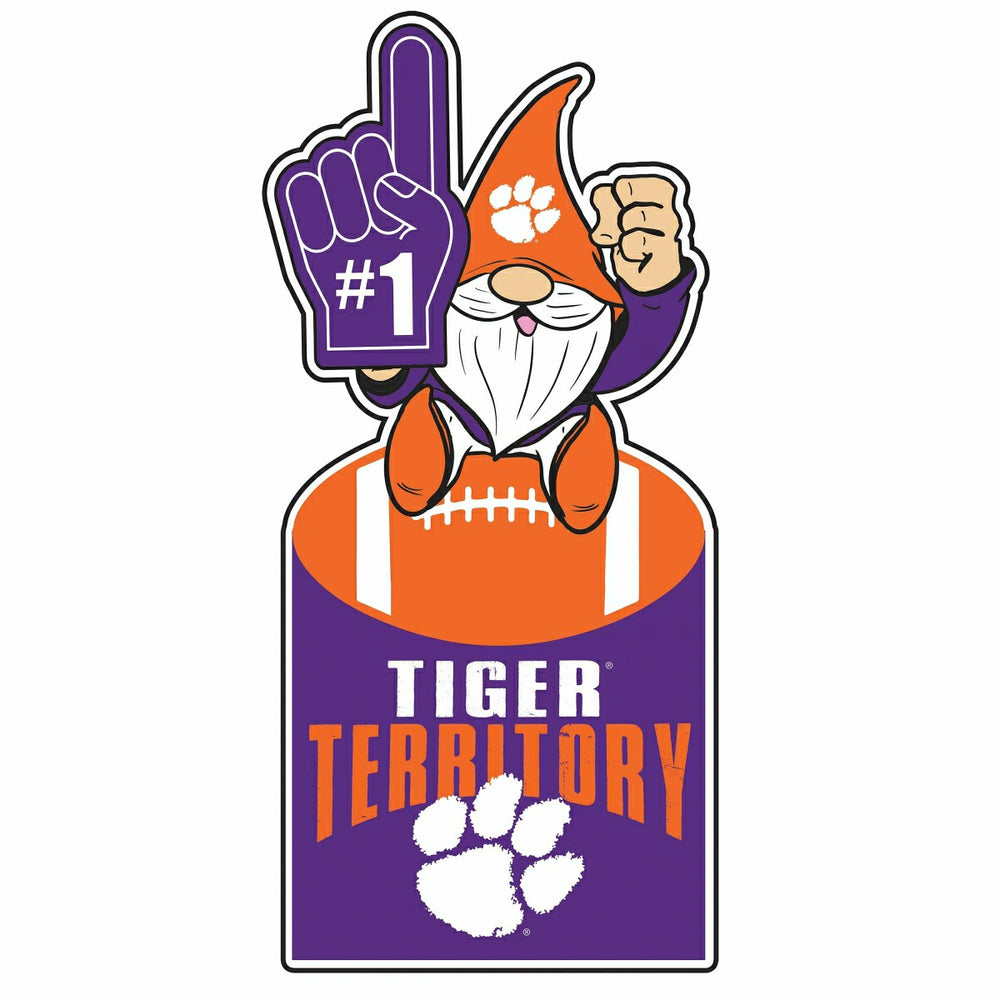 Clemson University Gnome Metal Sign 10"L x 30"H - Home Collegiate