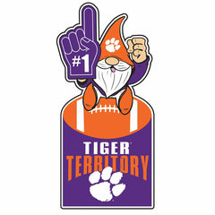 Clemson University Gnome Metal Sign 10"L x 30"H - Home Collegiate