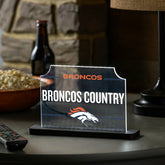 Denver Broncos NFL Football Rectangle Desklite LED Decor - Home NFL