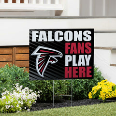 Atlanta Falcons Coroplast Yard Sign "Fans Play Here" - NFL Home