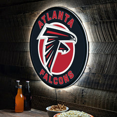 LED Wall Decor, Round, Atlanta Falcons - NFL Home