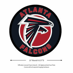 LED Wall Decor, Round, Atlanta Falcons - NFL Home