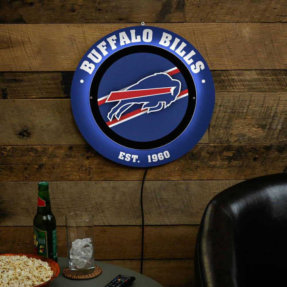 Buffalo Bills, Metal Lite, Round - NFL
