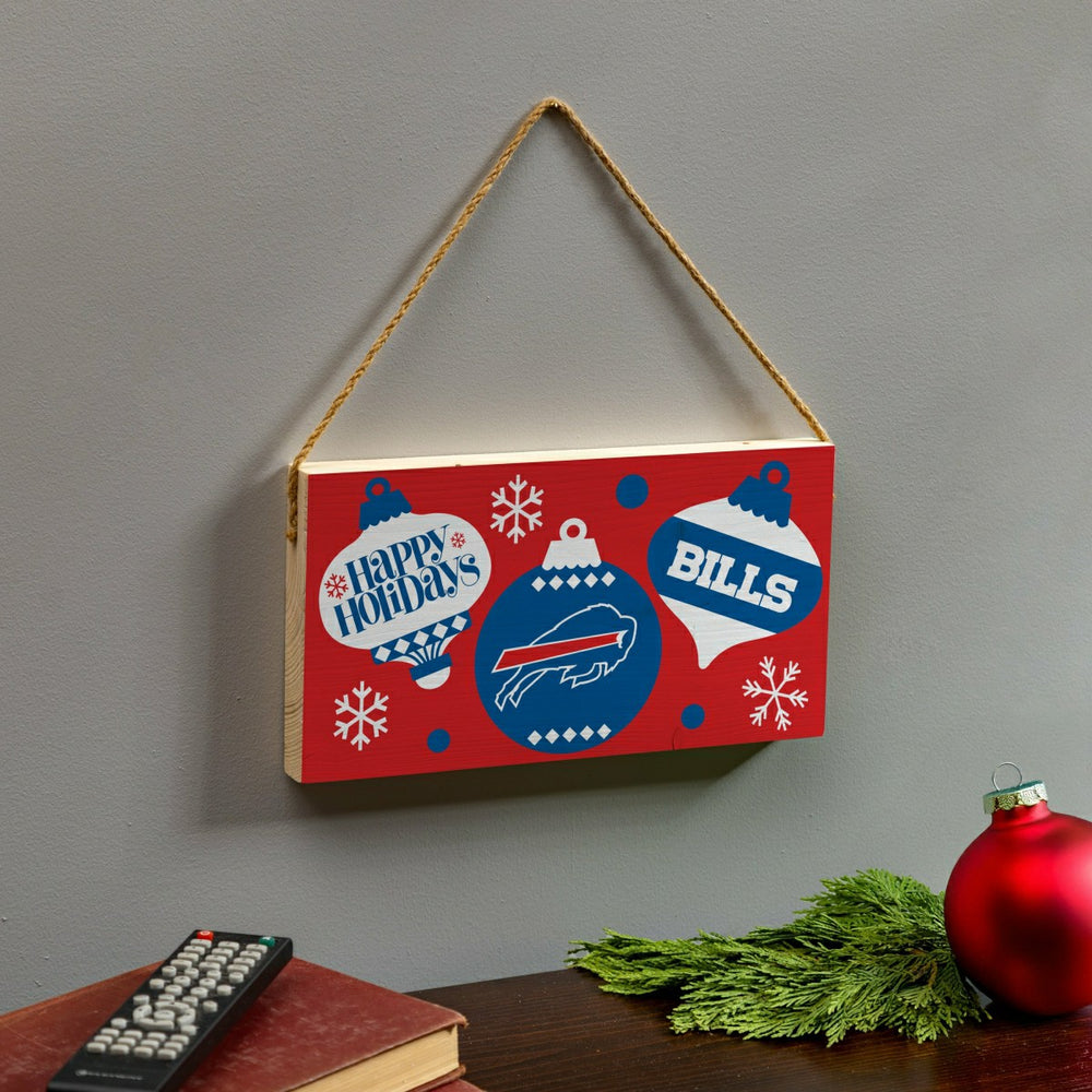 Buffalo Bills Holiday Wood Wall Sign, 6x11 - NFL Home