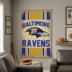 Baltimore Ravens, Canvas Wall Tapestry, Large, 54x36 - NFL Home