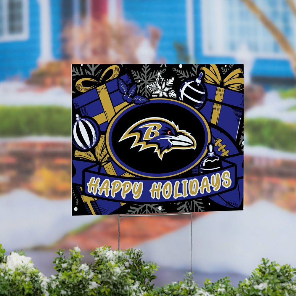 Baltimore Ravens Yard Sign, Holiday - NFL Home