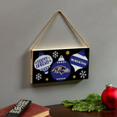 Baltimore Ravens Holiday Wood Wall Sign, 6x11 - NFL Home
