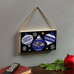 Baltimore Ravens Holiday Wood Wall Sign, 6x11 - NFL Home