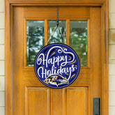 Baltimore Ravens Holiday Round Door Décor with Hanging Rope, 18x18 - NFL Home