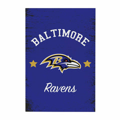 Baltimore Ravens Wood Wall Sign, 16x24 - NFL Home