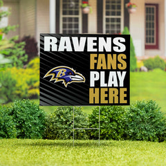 Baltimore Ravens Coroplast Yard Sign "Fans Play Here" - NFL Home